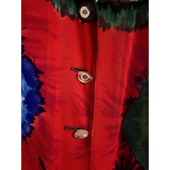 Dorothy Schoelen Platinum Women’s Jacket – L – Bold Batik Print – Made in USA - Picture 3 of 7